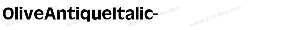 OliveAntiqueItalic字体转换