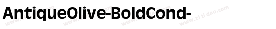 AntiqueOlive-BoldCond字体转换