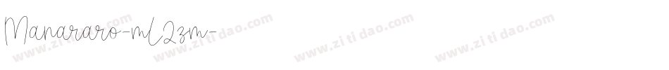 Manararo-mL2zm字体转换