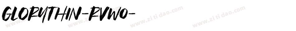 GloryThin-rvWO字体转换