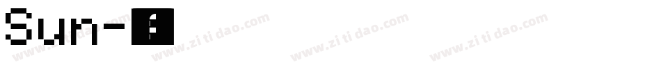 Sun字体转换