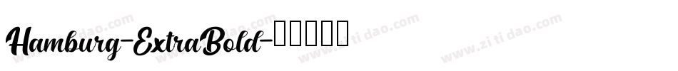 Hamburg-ExtraBold字体转换