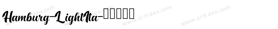 Hamburg-LightIta字体转换