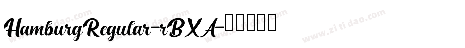 HamburgRegular-rBXA字体转换