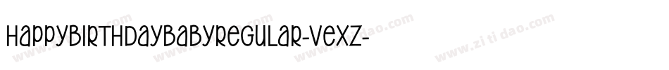 HappyBirthdayBabyregular-vExZ字体转换