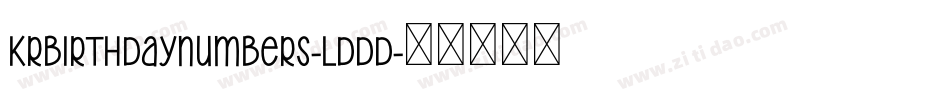 KrBirthdayNumbers-ldDD字体转换