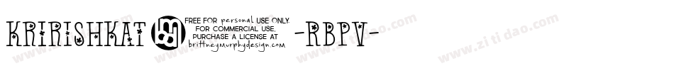 KrIrishKat3-RBpV字体转换