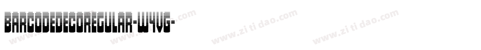 BarcodedecoRegular-W4VG字体转换