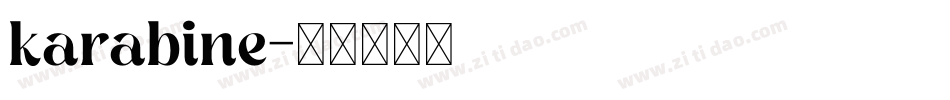 karabine字体转换