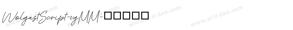 WolgastScript-vgMM字体转换