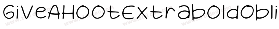 GiveAHootExtraboldOblique-L5P4字体转换