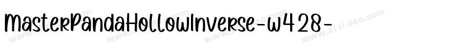 MasterPandaHollowInverse-w428字体转换