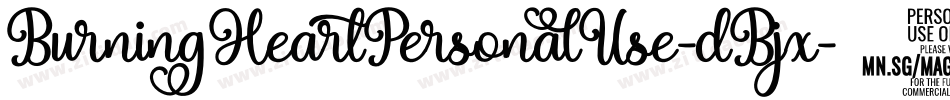 BurningHeartPersonalUse-dBjx字体转换