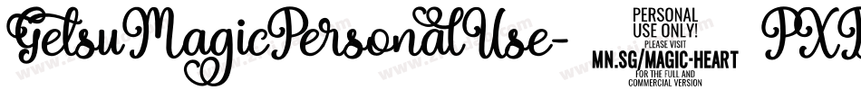 GetsuMagicPersonalUse-8PXB字体转换 GetsuMagicPersonalUse-8PXB字体转换