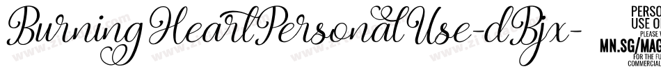 BurningHeartPersonalUse-dBjx字体转换