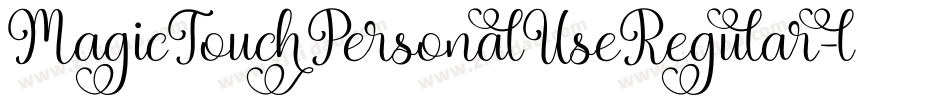 MagicTouchPersonalUseRegular-lg8Mq字体转换