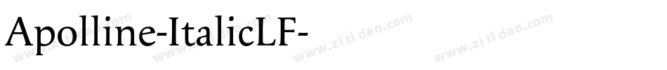 Apolline-ItalicLF字体转换