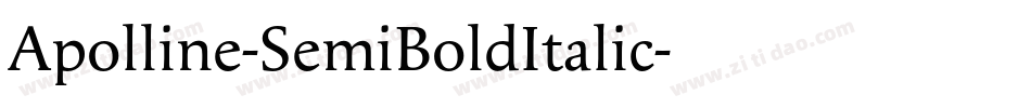Apolline-SemiBoldItalic字体转换