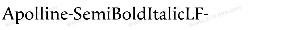 Apolline-SemiBoldItalicLF字体转换