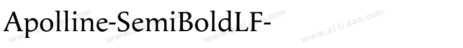 Apolline-SemiBoldLF字体转换