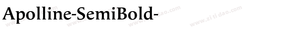 Apolline-SemiBold字体转换