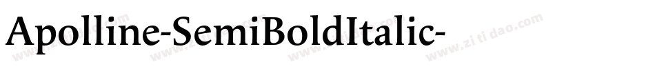 Apolline-SemiBoldItalic字体转换