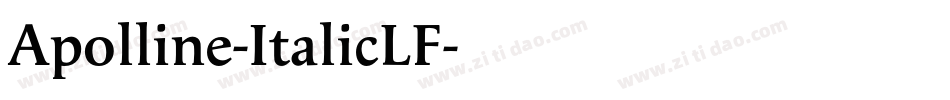 Apolline-ItalicLF字体转换