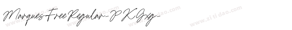 MarquesFreeRegular-PKGxg字体转换