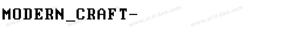 MODERN_CRAFT字体转换