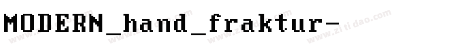 MODERN_hand_fraktur字体转换