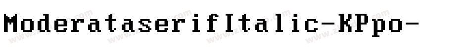 ModerataserifItalic-KPpo字体转换