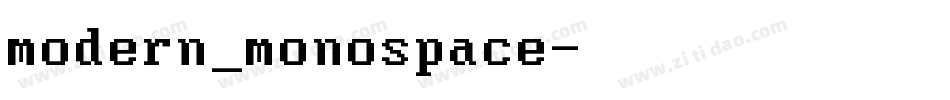 modern_monospace字体转换