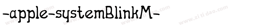 -apple-systemBlinkM字体转换