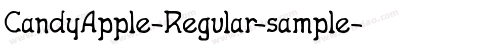 CandyApple-Regular-sample字体转换