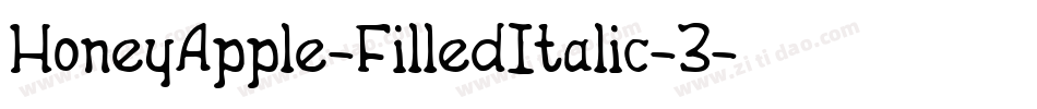 HoneyApple-FilledItalic-3字体转换