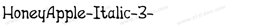 HoneyApple-Italic-3字体转换