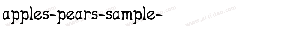 apples-pears-sample字体转换