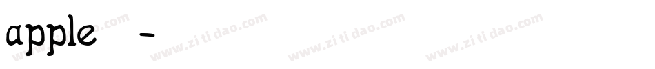 apple字库字体转换