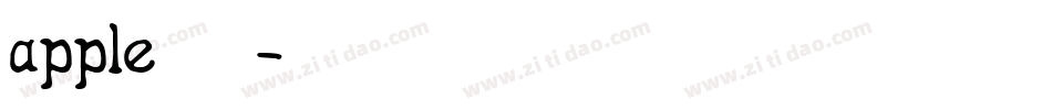 apple的字库字体转换