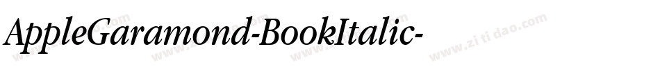AppleGaramond-BookItalic字体转换