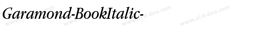 Garamond-BookItalic字体转换