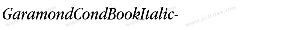 GaramondCondBookItalic字体转换