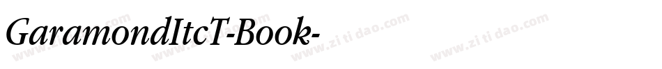 GaramondItcT-Book字体转换