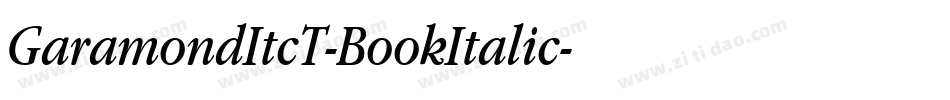 GaramondItcT-BookItalic字体转换