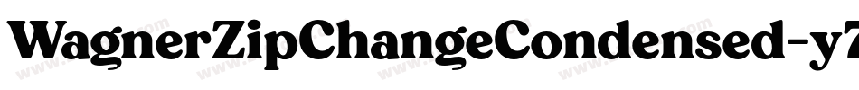 WagnerZipChangeCondensed-y71M字体转换