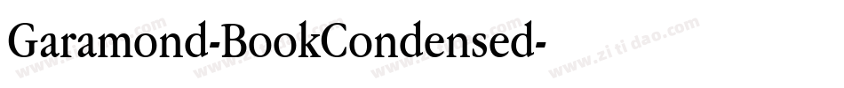 Garamond-BookCondensed字体转换