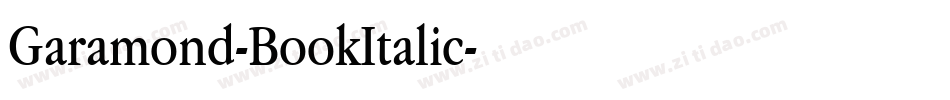 Garamond-BookItalic字体转换