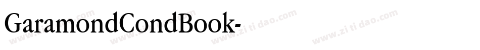 GaramondCondBook字体转换