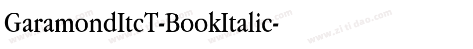 GaramondItcT-BookItalic字体转换