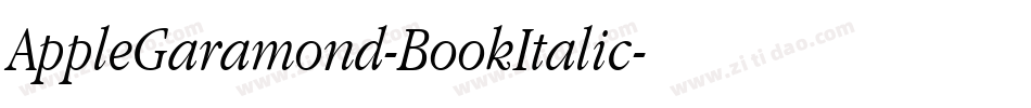 AppleGaramond-BookItalic字体转换